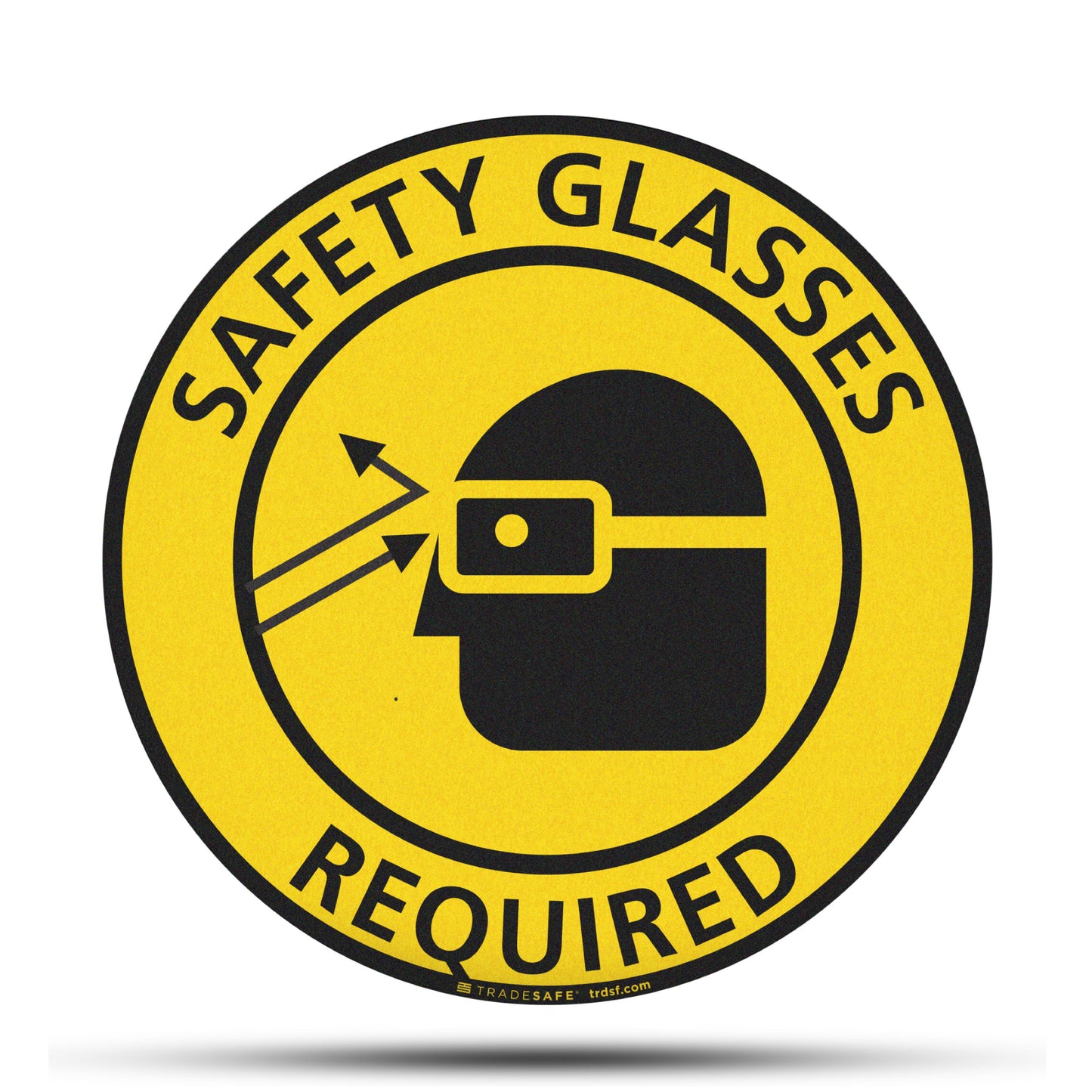 safety glasses required sign vinyl sticker