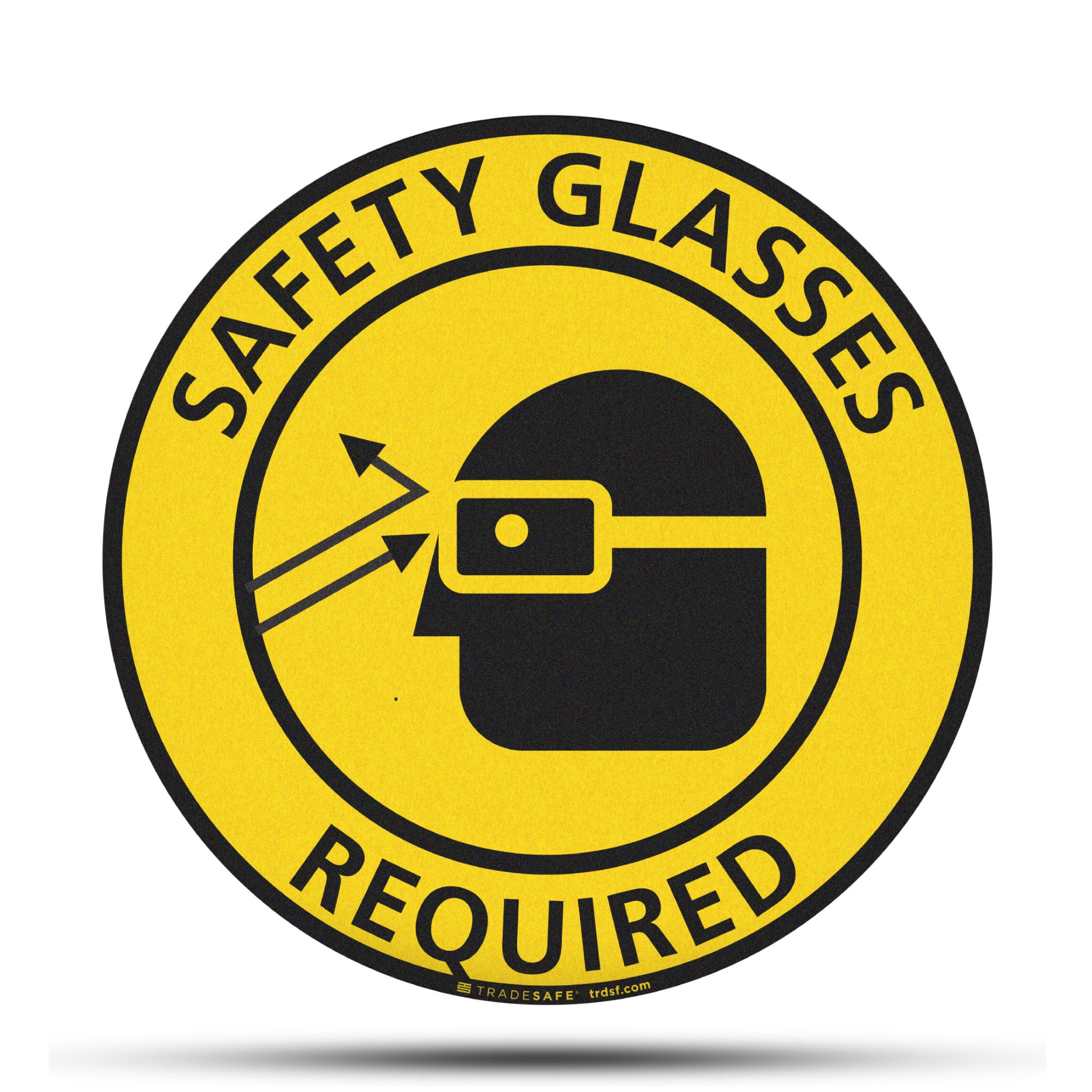 Señal de piso de gafas de seguridad requeridas