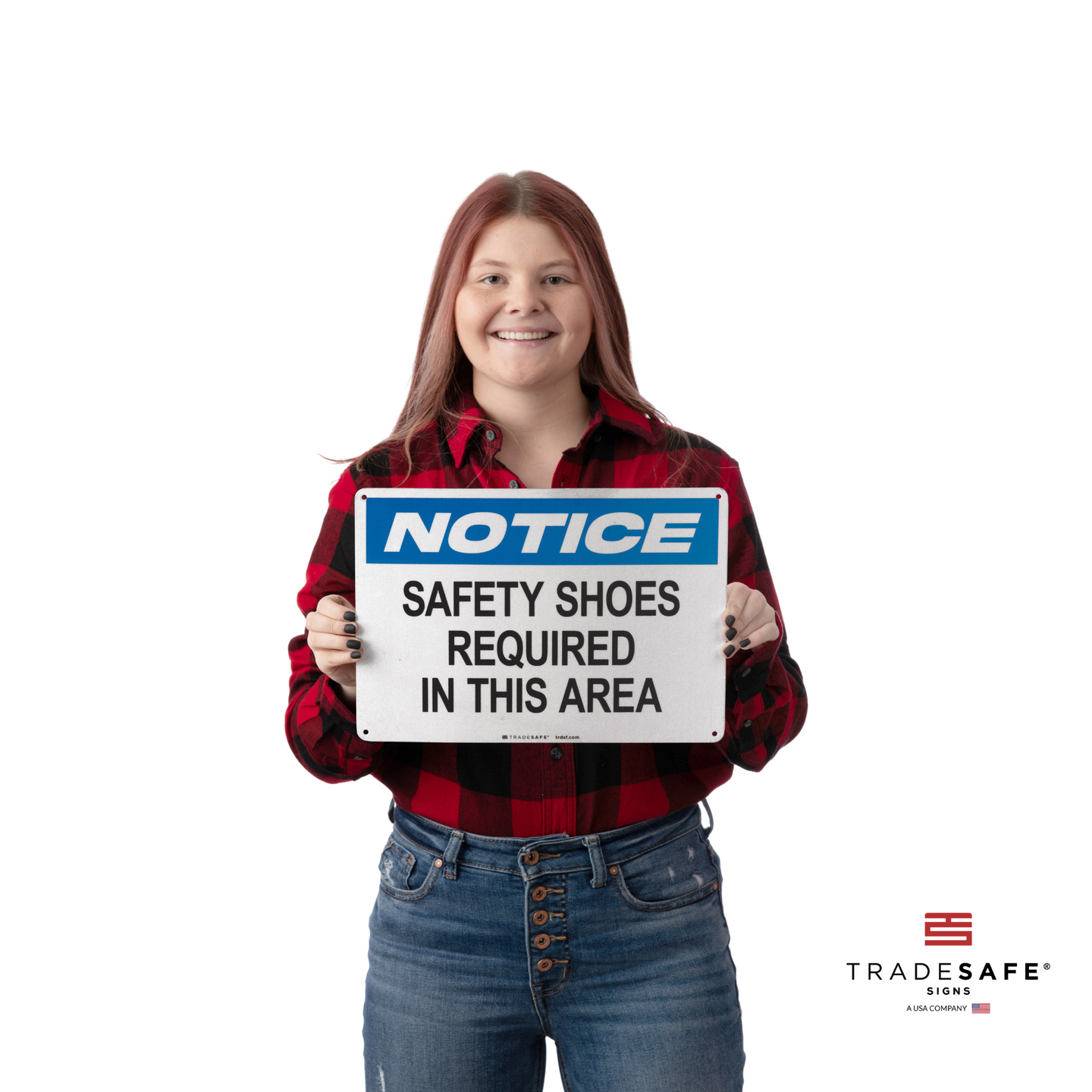 Safety Shoes Required Sign - Aluminum PPE Signs | TRADESAFE