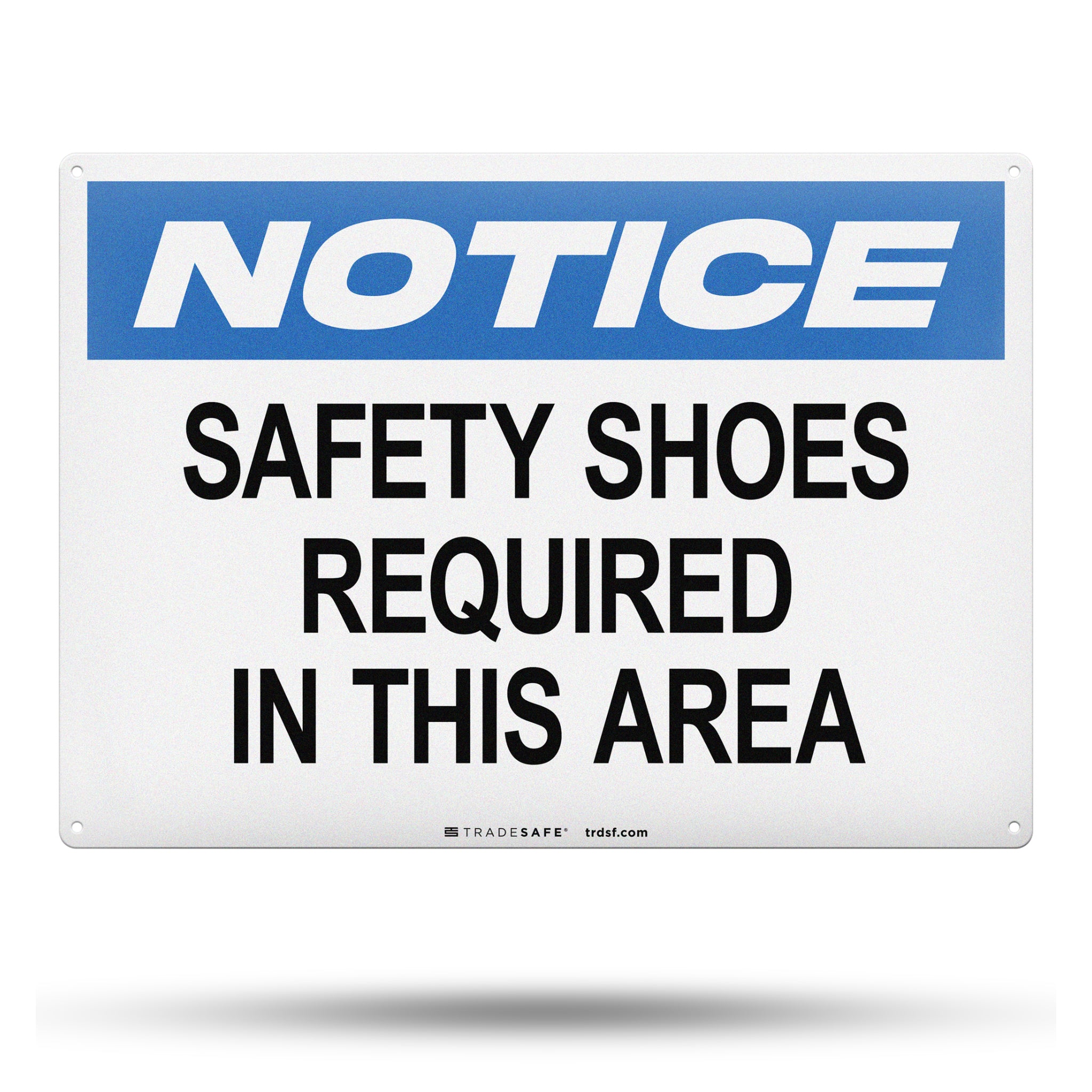 Shoe Protection Sign Safety Shoes Required Sign - Aluminum PPE Signs | TRADESAFE