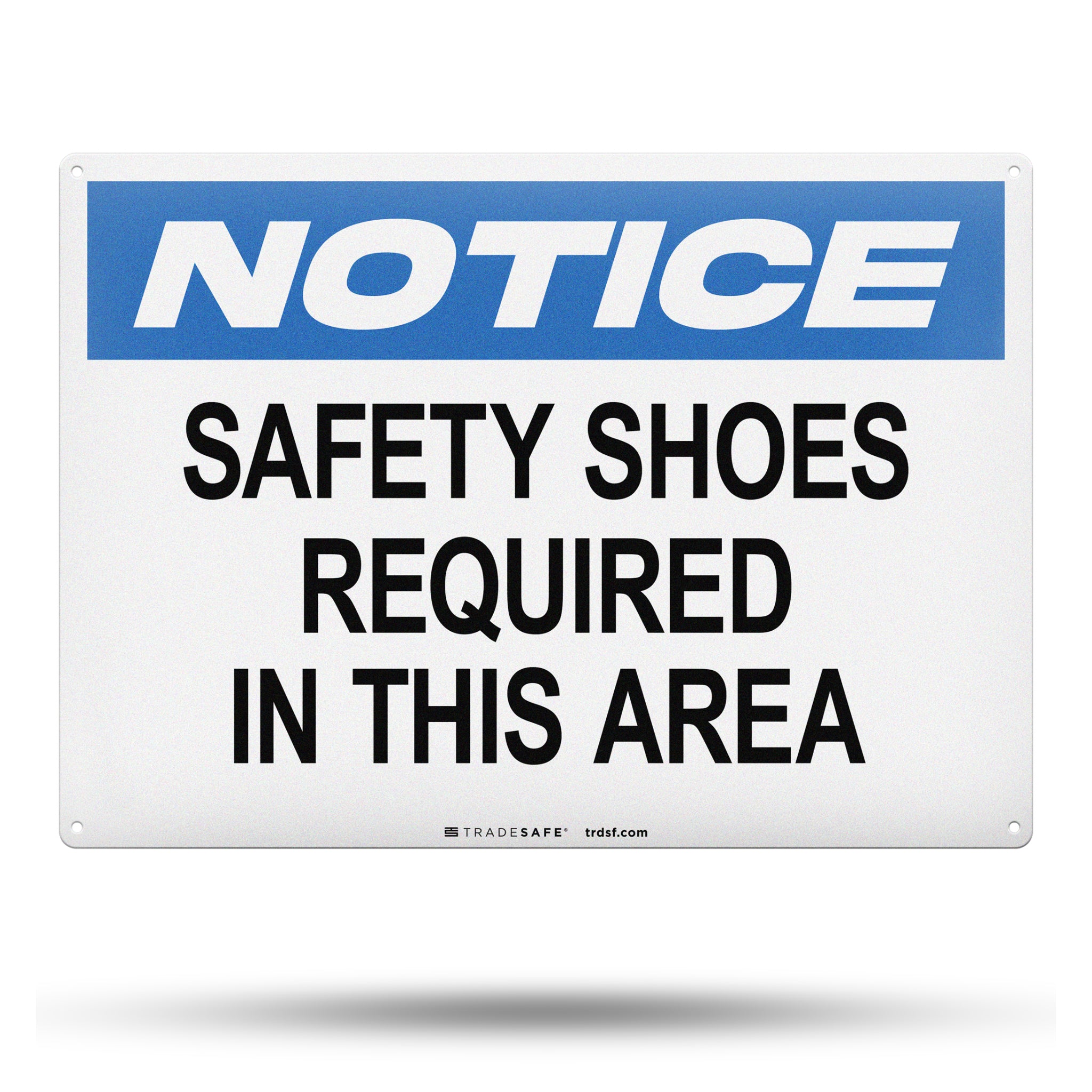 Safety Shoes Required Aluminum Sign