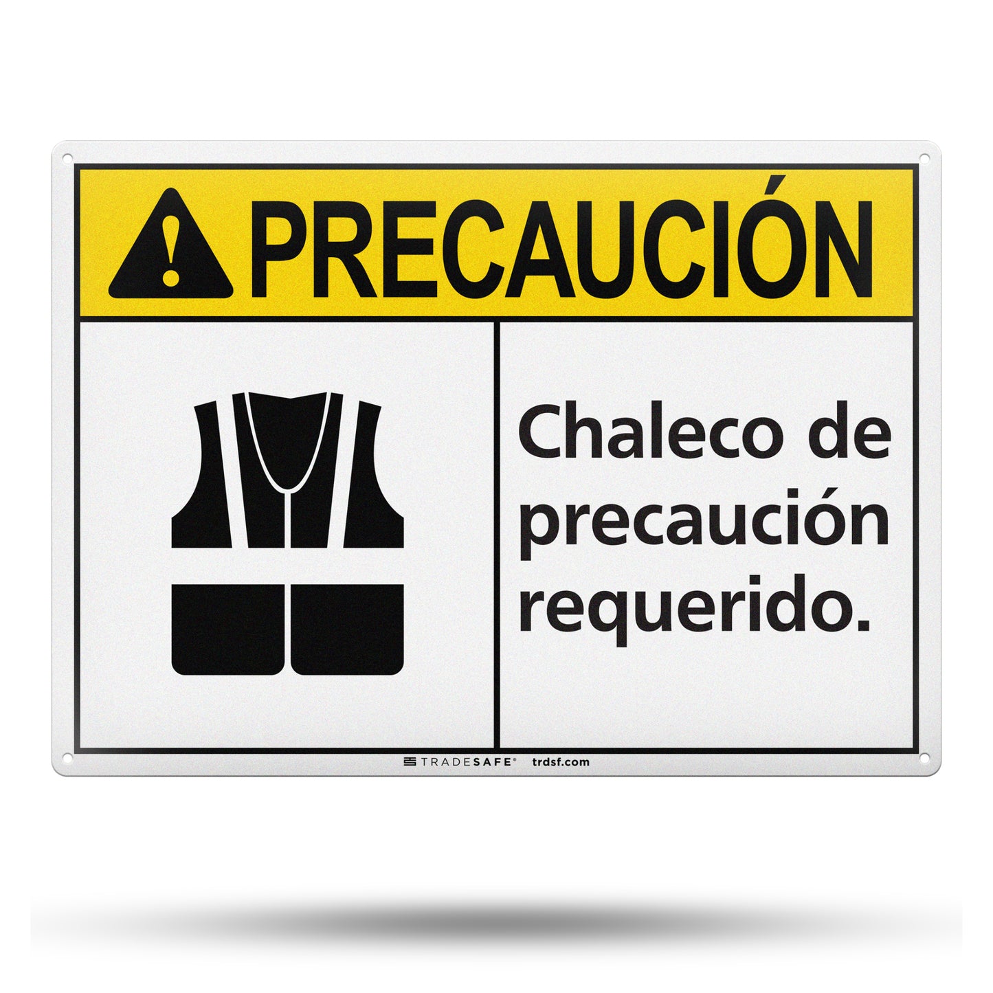safety vest required sign in spanish