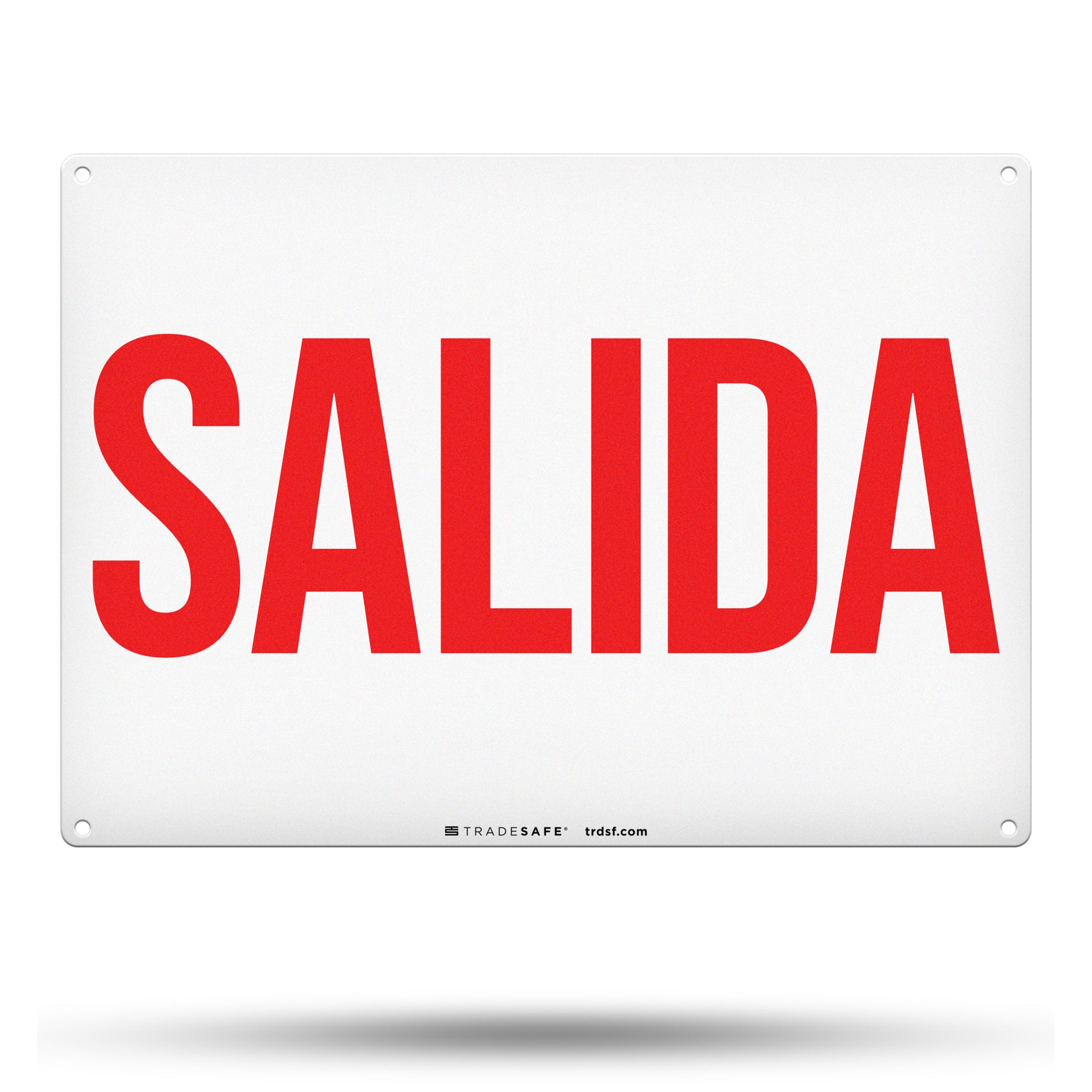 Exit Sign - Salida - Aluminum Exit Sign | TRADESAFE