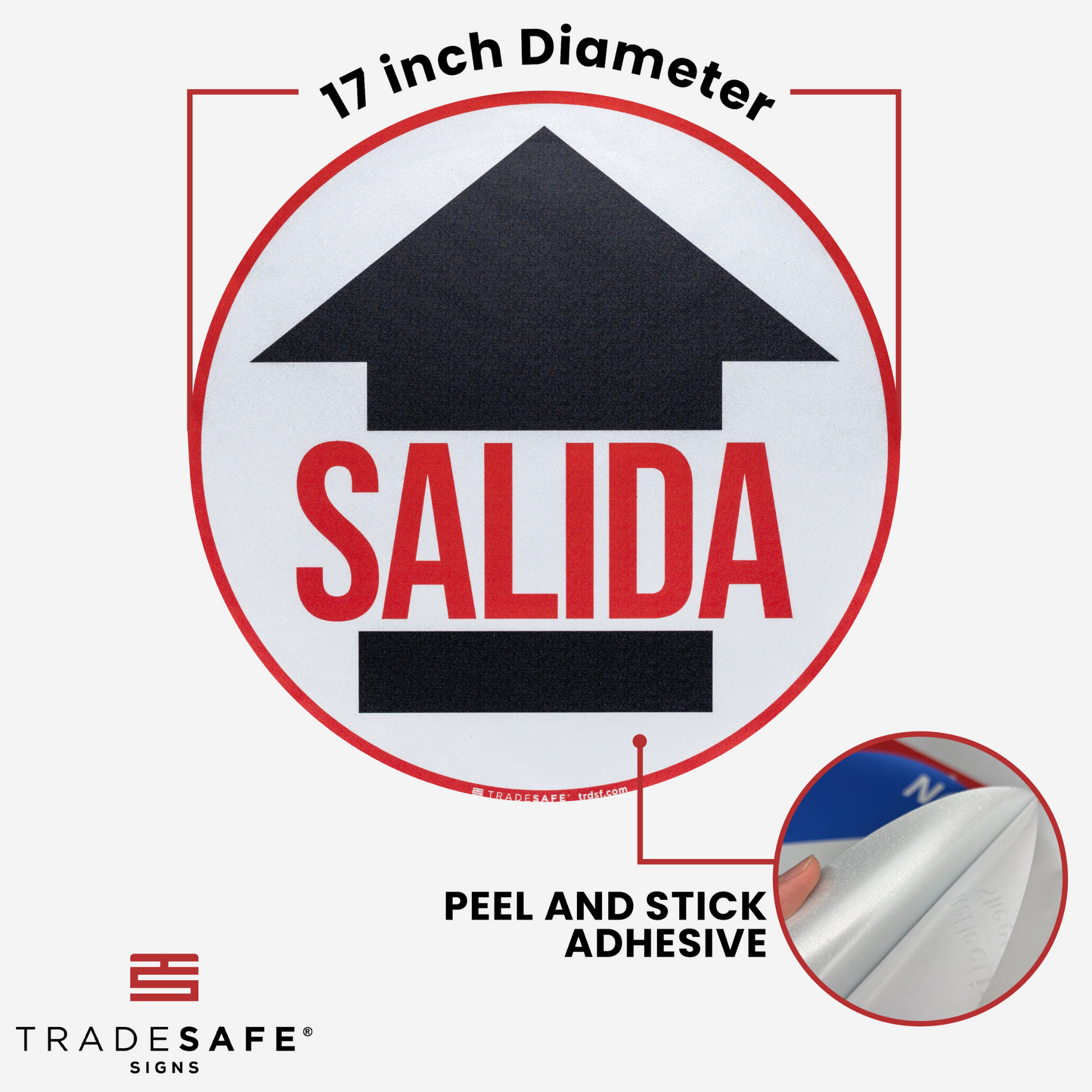 dimensions of salida sign