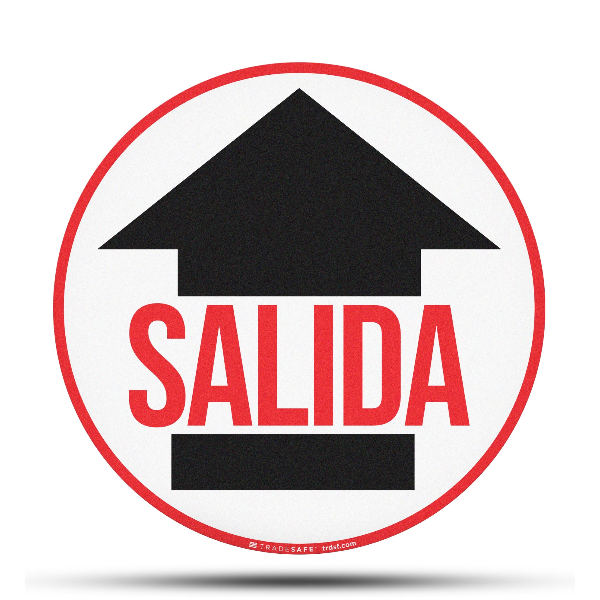 Spanish Exit Sign with Up Arrow - Anti-Slip Floor Stickers | TRADESAFE