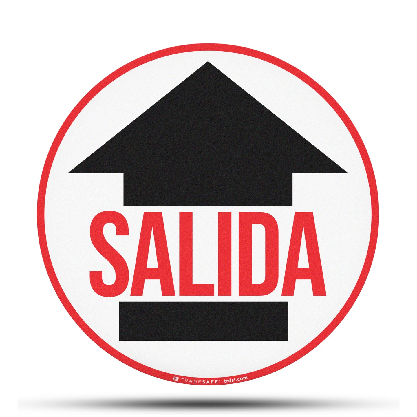 Spanish Exit Sign with Up Arrow - Anti-Slip Floor Stickers | TRADESAFE