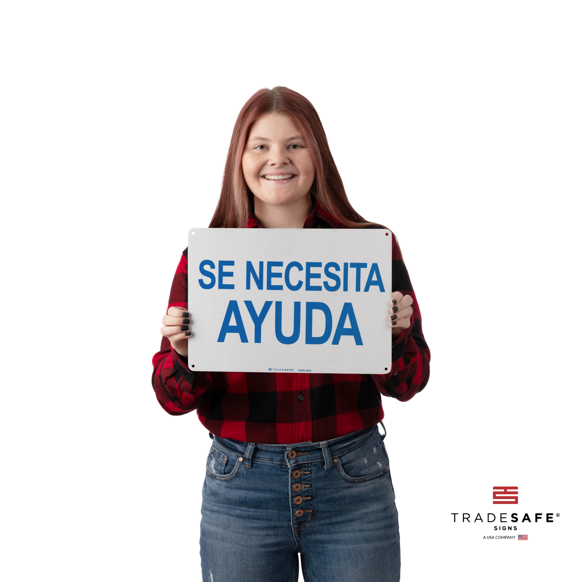 a person holding the facility sign