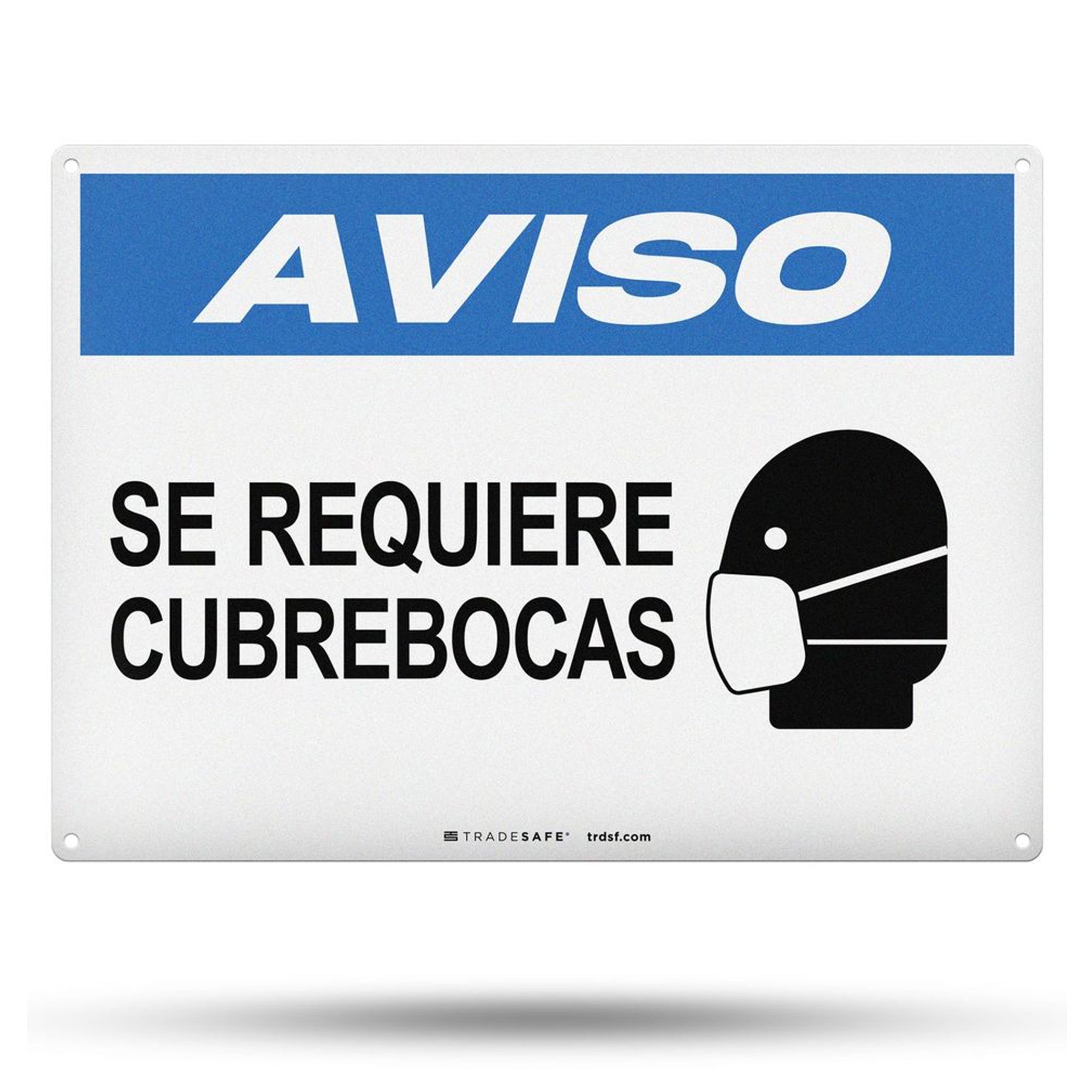 Se Requiere Cubrebocas (Face Mask Required) Aluminum Sign