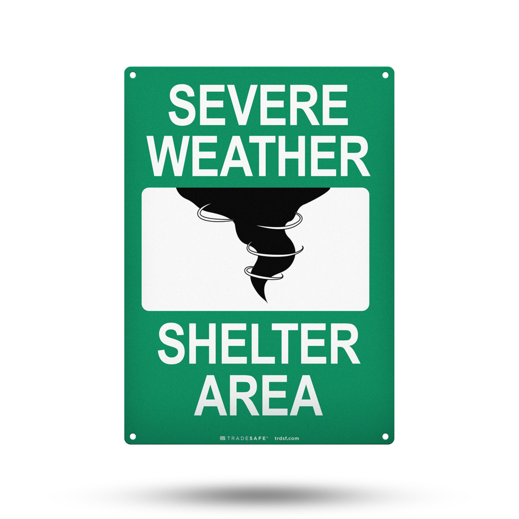 Severe Weather Shelter Area Aluminum Sign