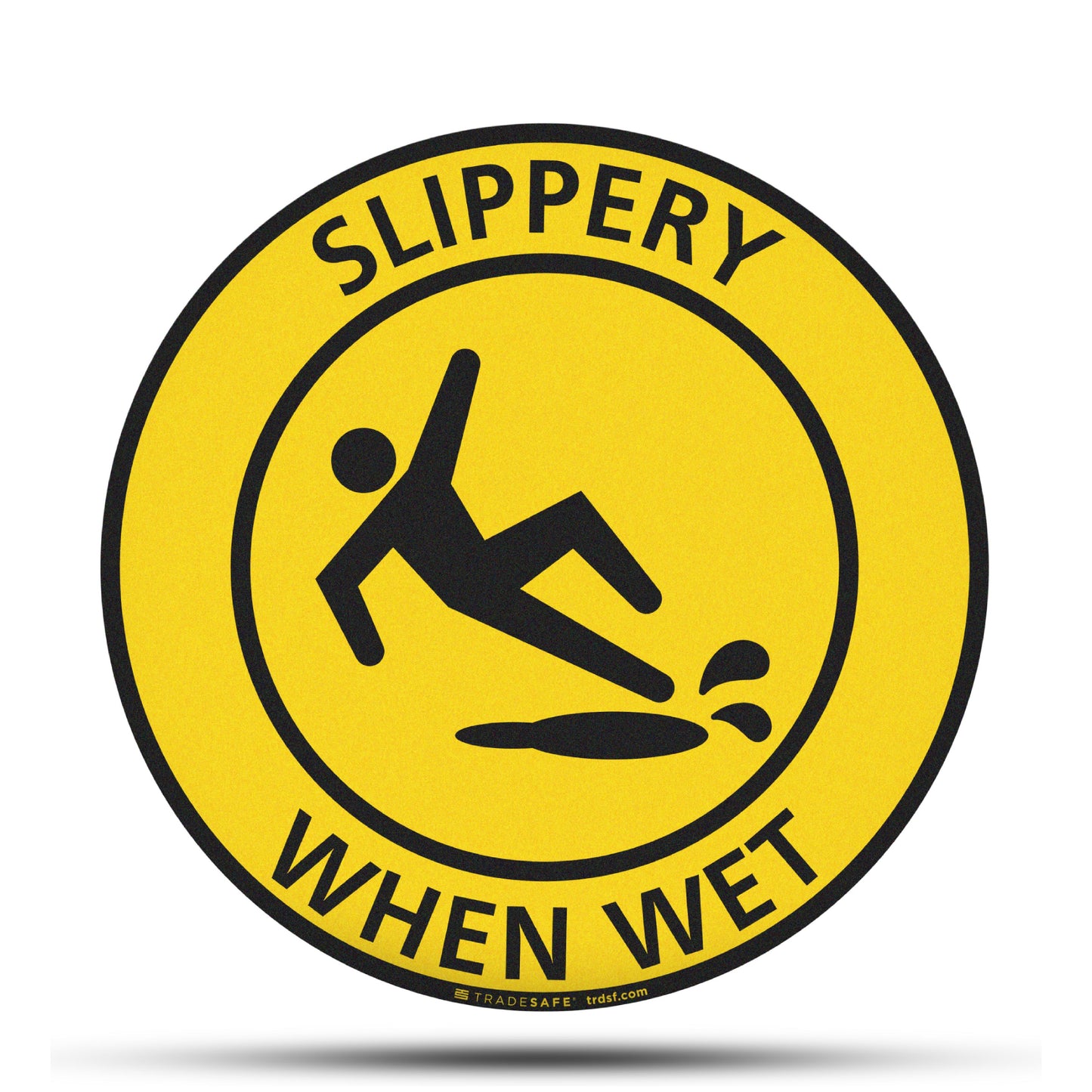 "slippery when wet" sign vinyl sticker