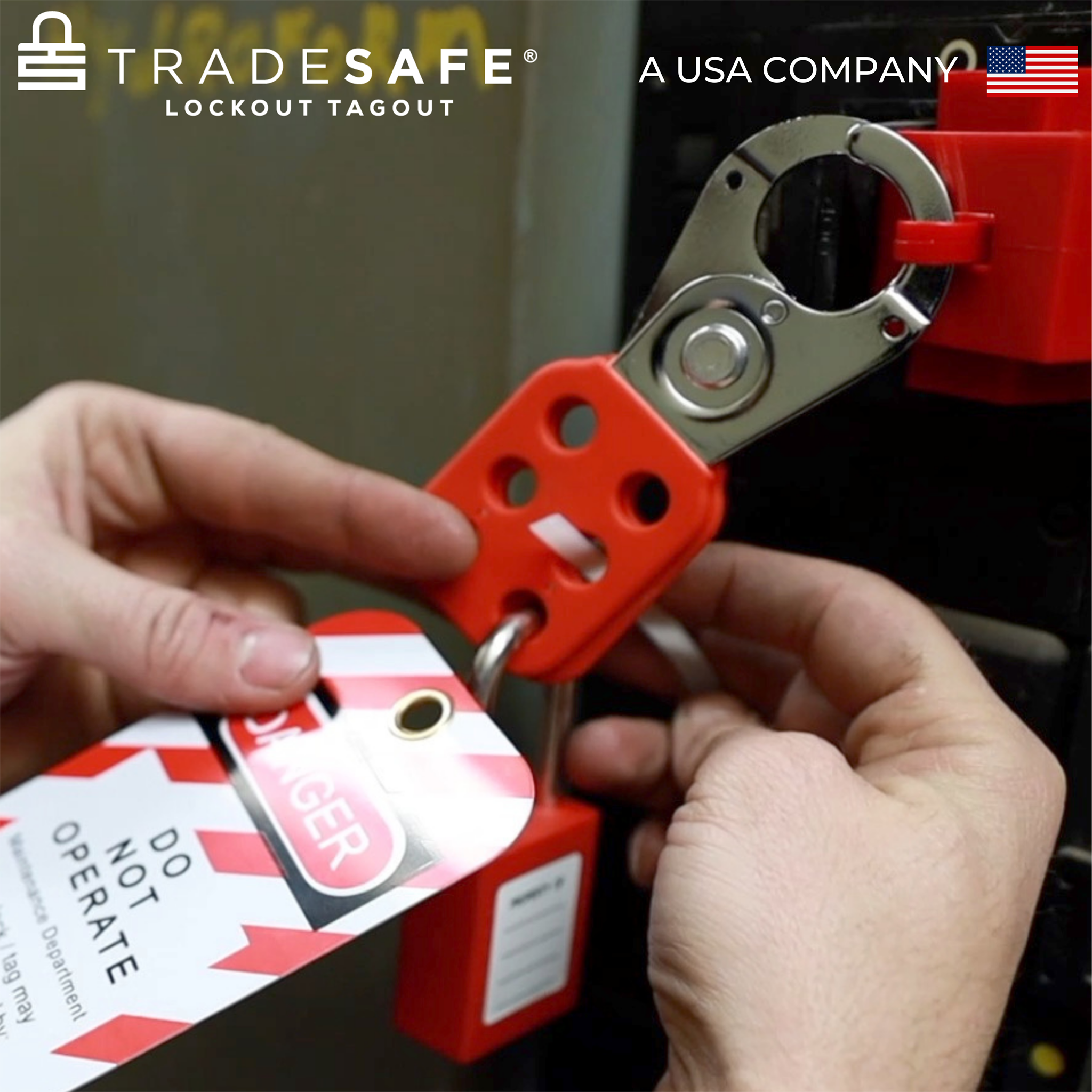 TRADESAFE Electrical Lockout Tagout Kit w/Hasps, Clamp on Breaker Lockouts, Loto