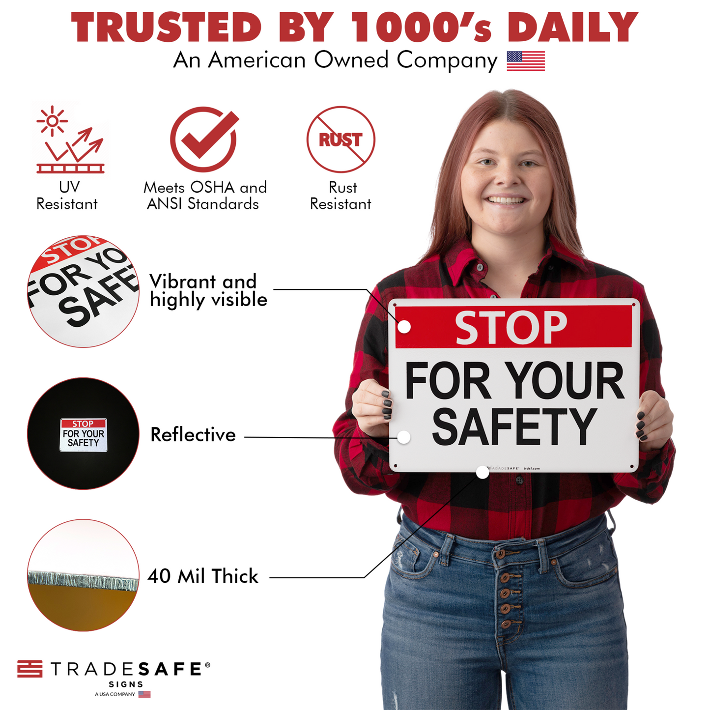 Safety Stop Signs - Aluminum Safety Sign | TRADESAFE
