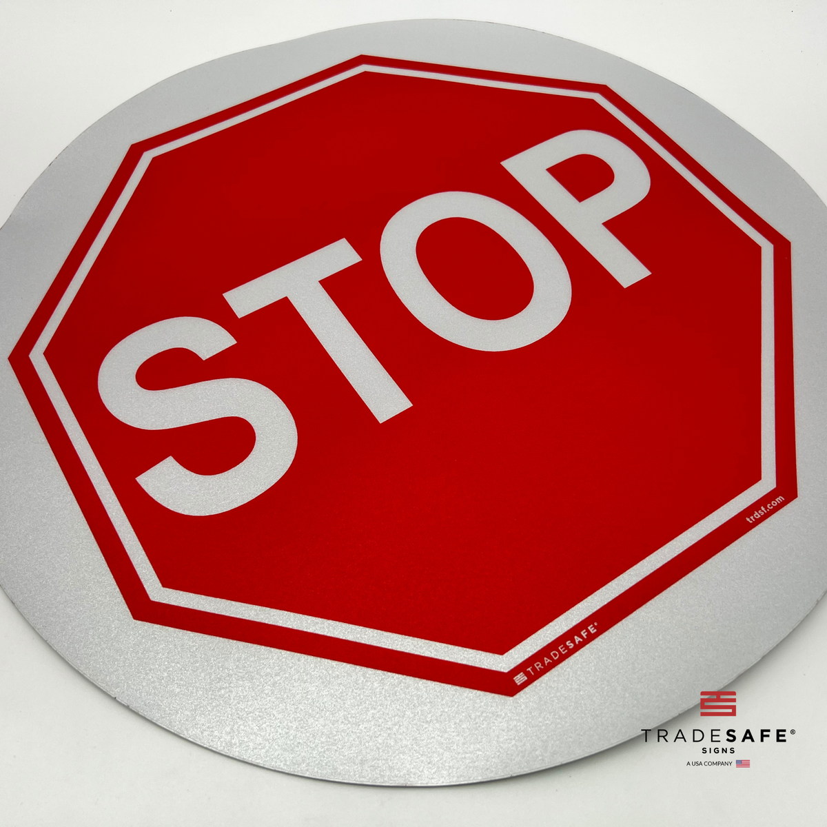 Flt Stop Sticker Floor Stop Signs - Anti-Slip Floor Stickers | TRADESAFE