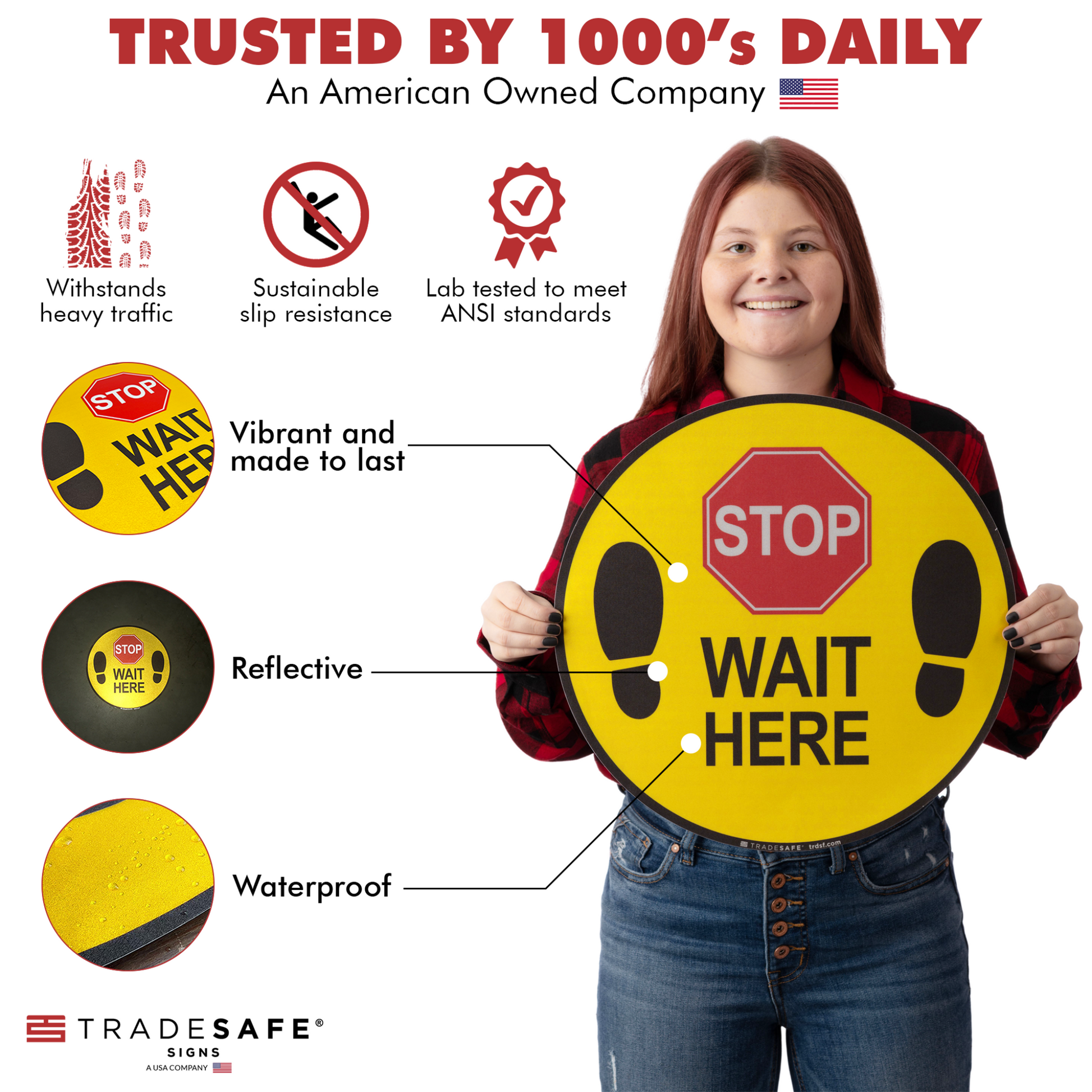 product attributes of stop wait here sign