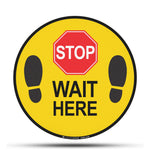 stop wait here sign vinyl sticker