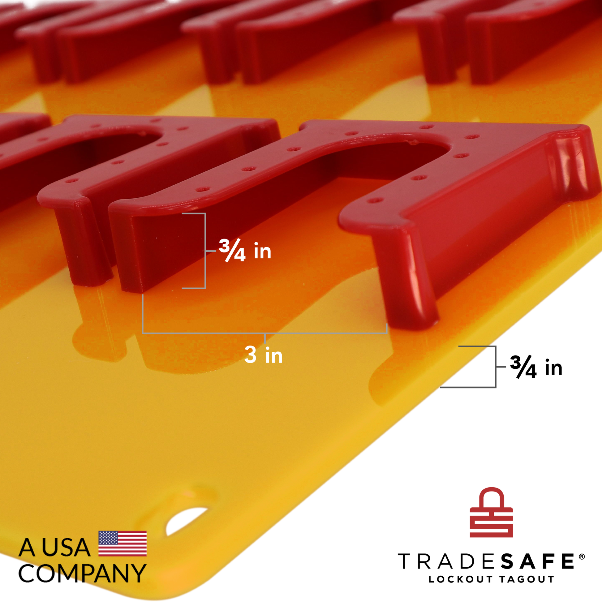 dimension of loto tagout station
