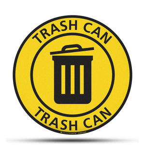 trash can sign vinyl sticker