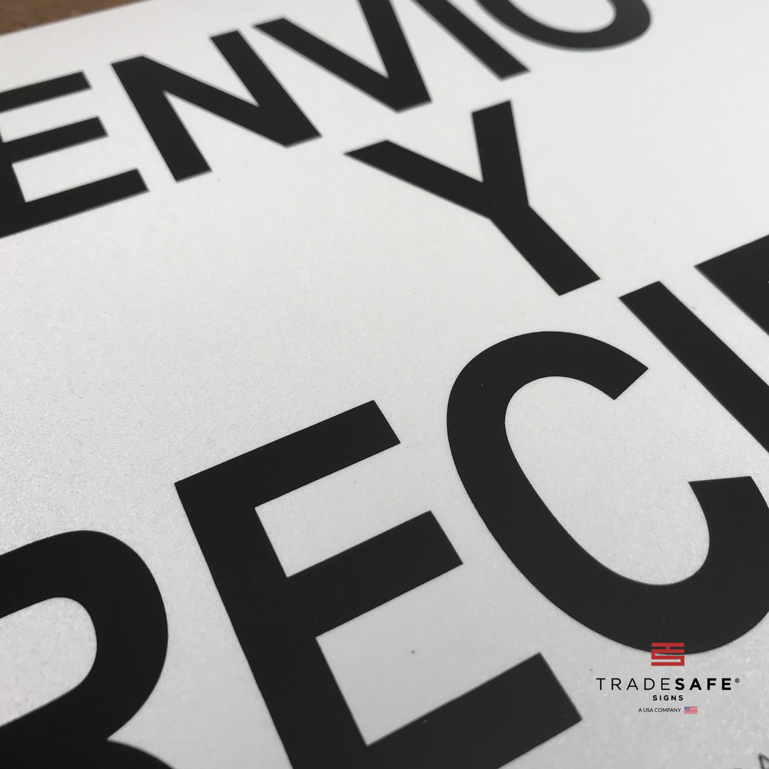 Envío y Recibo - Aluminum Facility Signs | TRADESAFE