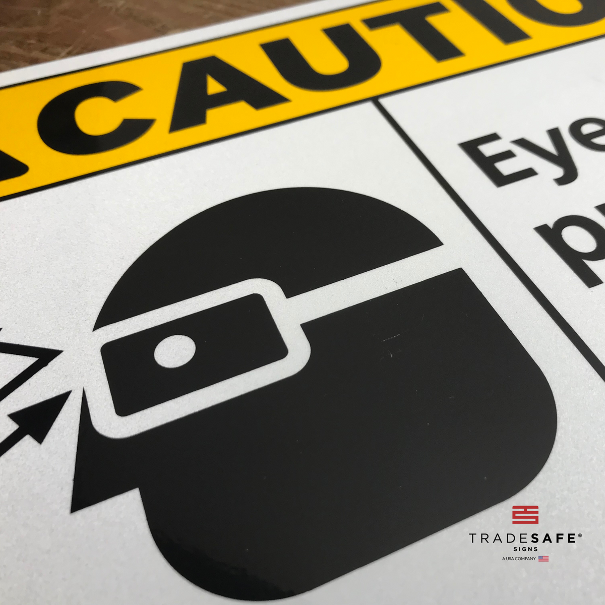 Eye Protection Requires Sign Eye Protection Required Sign - Aluminum PPE Signs | TRADESAFE
