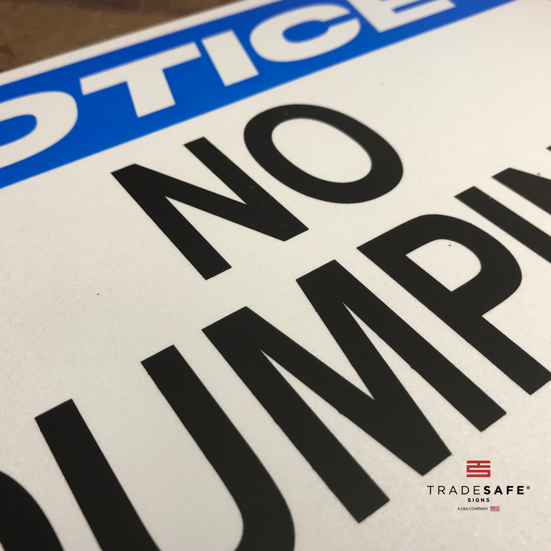 No Dumping Sign - Aluminum Facility Signs | TRADESAFE