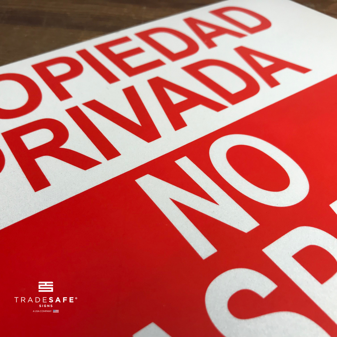 Private Property No Trespassing Sign Aluminum Workplace Signs TRADESAFE private-property-no-trespassing-sign-aluminum-workplace-signs-tradesafe