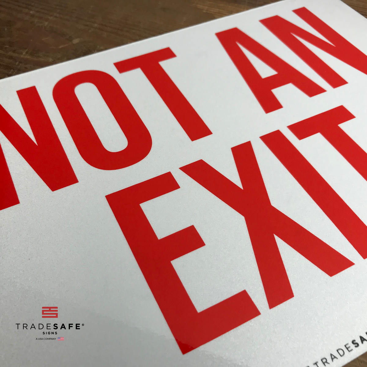 Exit Sign Not Secured Not An Exit Sign - Aluminum Exit Sign | TRADESAFE