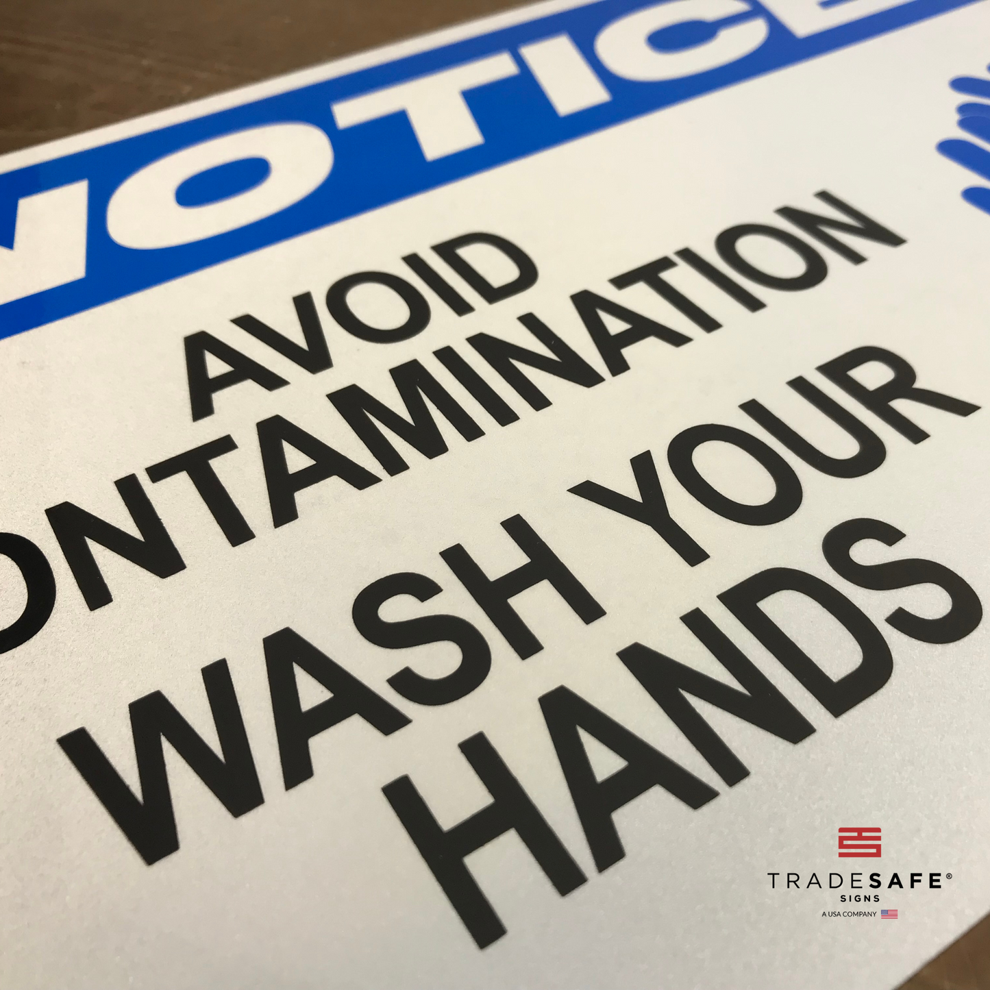 vibrant and highly visible wash your hands sign