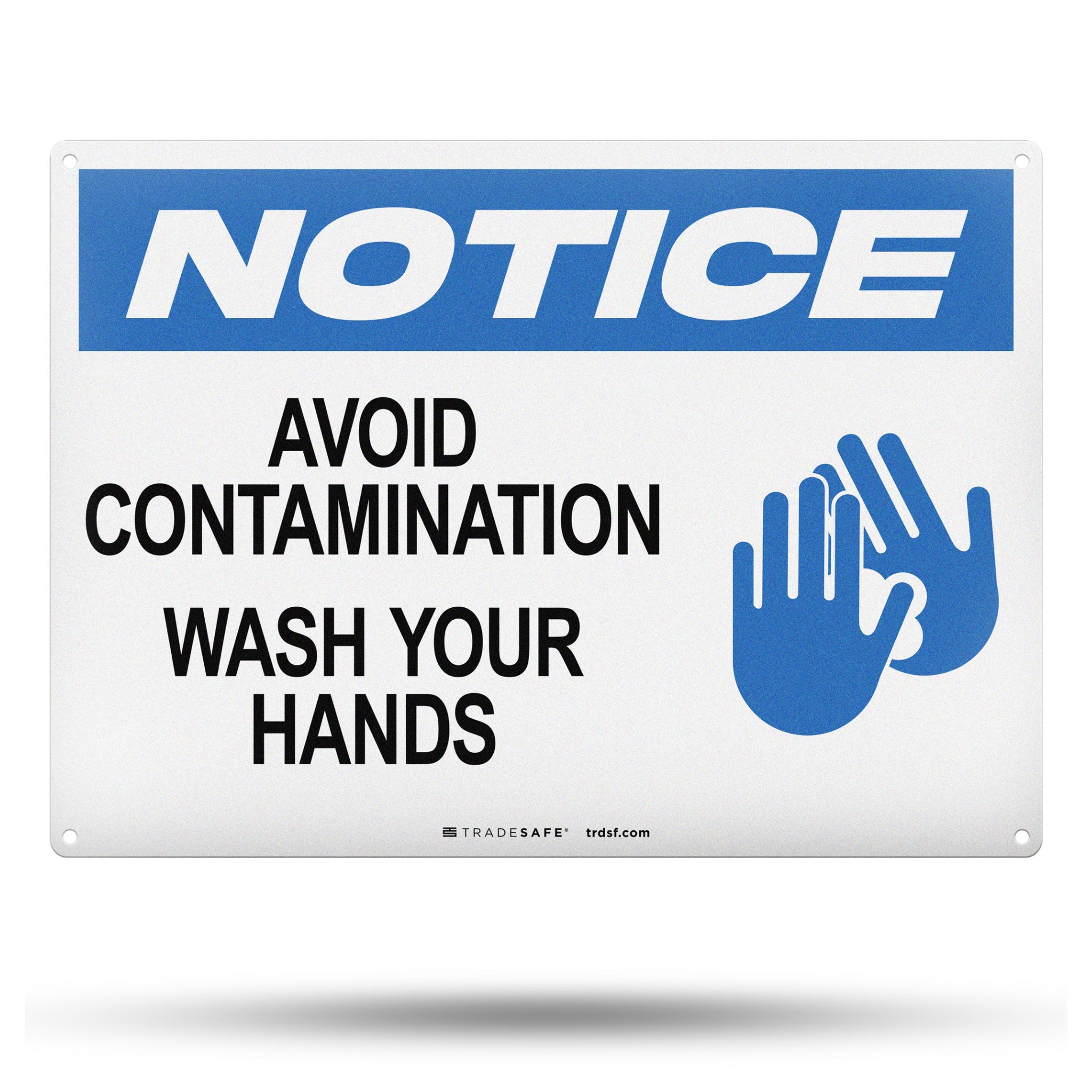 Avoid Contamination Wash Your Hands Aluminum Sign