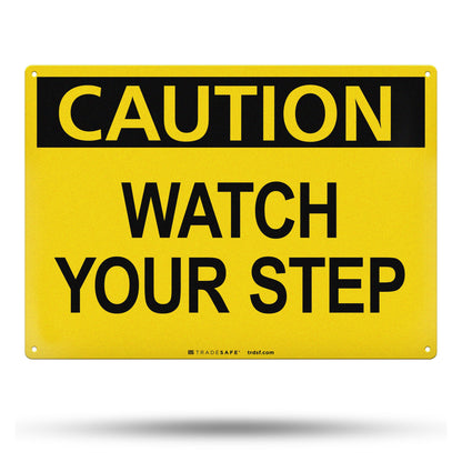 watch your step sign