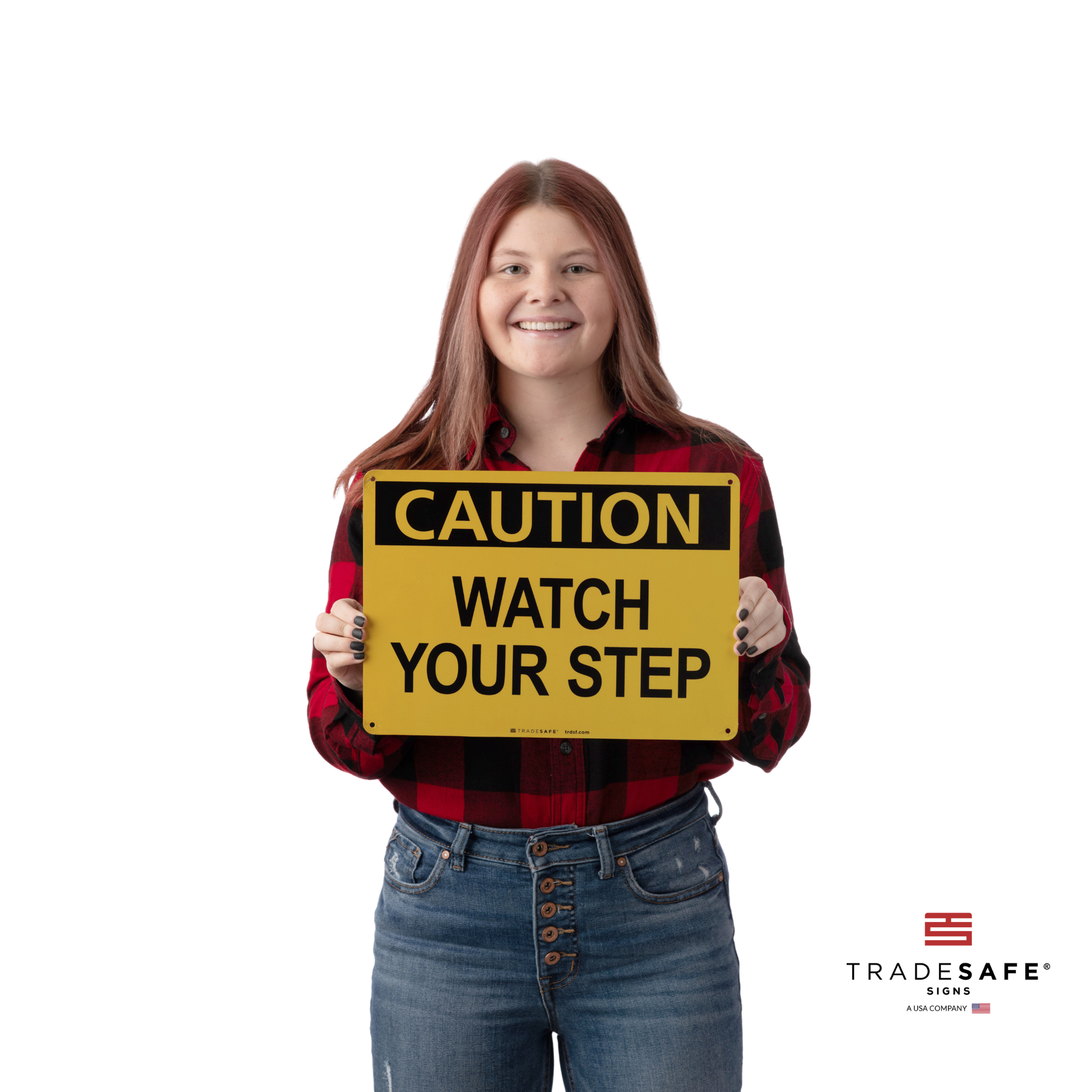Watch Your Step Sign - Aluminum Caution Sign | TRADESAFE